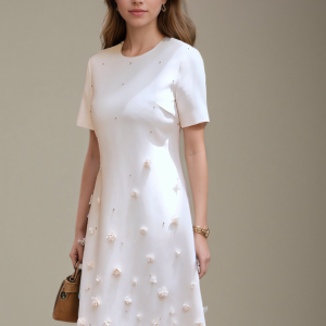 Decorated white dress