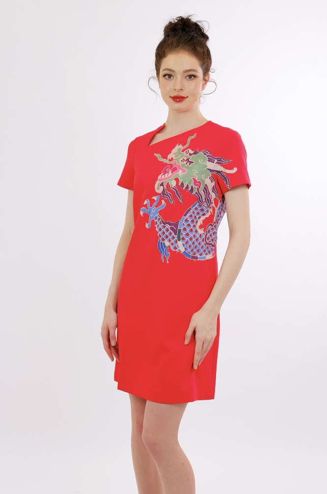 Chinese Dragon – Embroidered Qipao – Style Dress