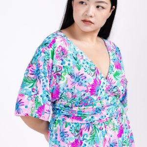 Plus - Size Floral Wrap Dress