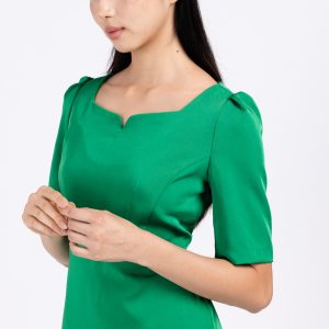 Notch - Neck Sheath Dress