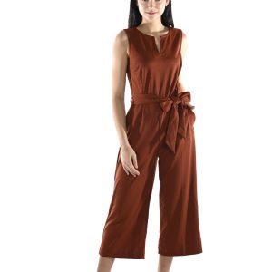 Sleeveless Belted Jumpsuit