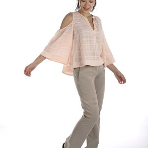 Cold - Shoulder Textured Top