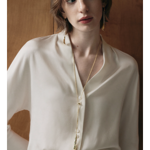 Minimalist Silky Drape Blouse