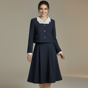 The Academy Contrast Collar Jacket in Midnight